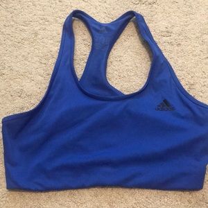 Royal blue adidas sports bra.